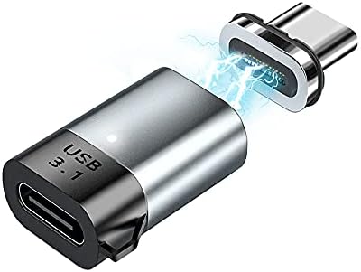Aucon Магнетни USB C Адаптер, 24pins Тип C Конектор, PD 100w Брзо Полнење 10gbs Пренос На Податоци
