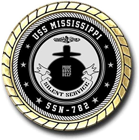 УСС Мисисипи ССН-782 Американската Морнарица Подморница Предизвик Монета-Официјално Лиценциран