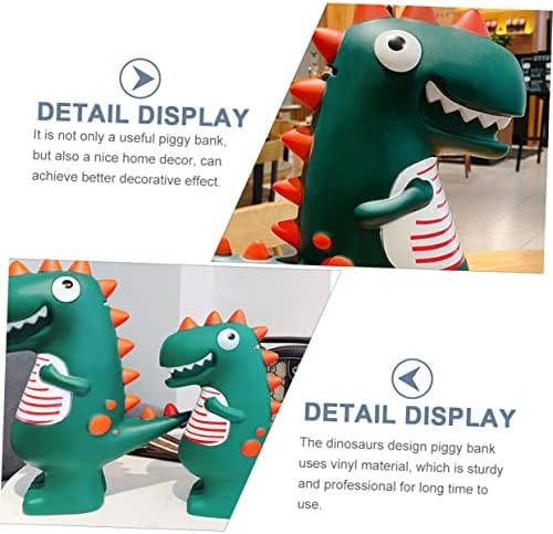 Викаски биро декор симпатична заштеда за заштеди Дизајн Студентите ShatterProof Bank Bank Dinosaur-облик на тенџере прекрасен подарок симпатичен