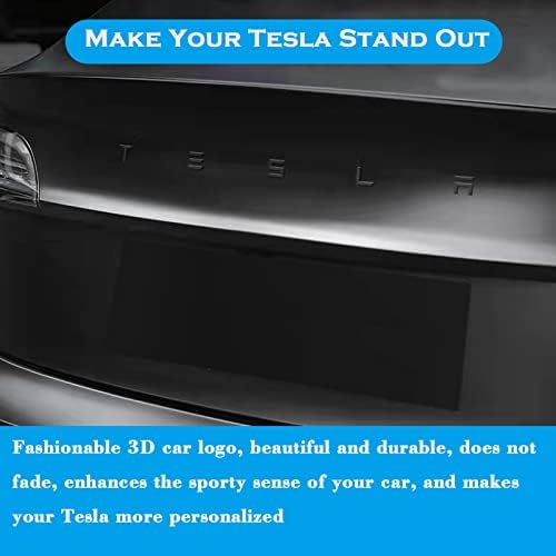 YHCDSEA 3d Подигната Tesla Tailgate Вметнете Букви Амблеми Abs Материјал Компатибилен Со Tesla Модел 3 Y S X Серија Додатоци