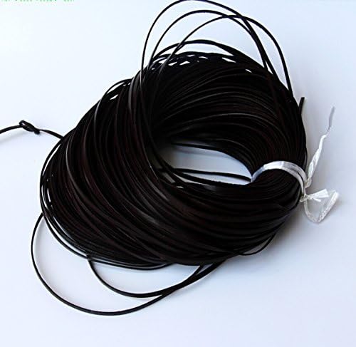 Ченгиида 10 јарди Оригинален кожа кафе рамен кабел за крави - накит што прави 3мм