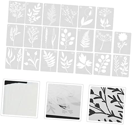 ФАВОМОТО 40 листови Шаблон за исечоци на растителни весници за списоци со букви калапи торта матрил wallид сликарство матрик wallид сликарство