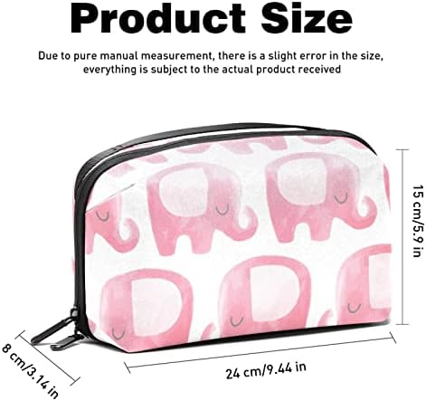 Жени И Девојки Слатки Слонови Розова Шминка Торба Пространа Козметичка Торбичка Торбичка Чанта Чанта Со Патент