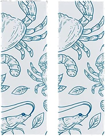 Рака нацртана природна морска храна јастог рак рак рак 2 пакет за ладење пешкир микрофибер пот меки спортски крпи костум за вежбање салата