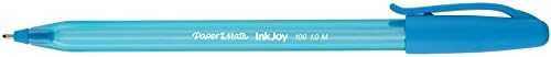 Paper Mate Inkjoy 100 -ти пенкала за топка, средна точка, разновидно мастило, 8 брои