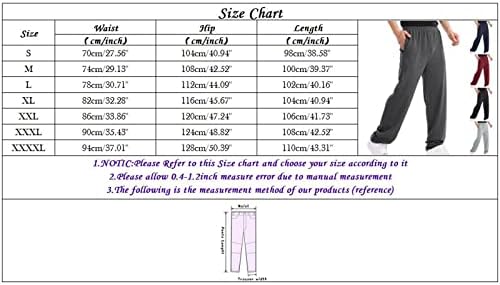 WXHN Атлетски џемпери за мажи кои влечат строги џебови на бендот дневна лабава цврста боја права мода долги панталони