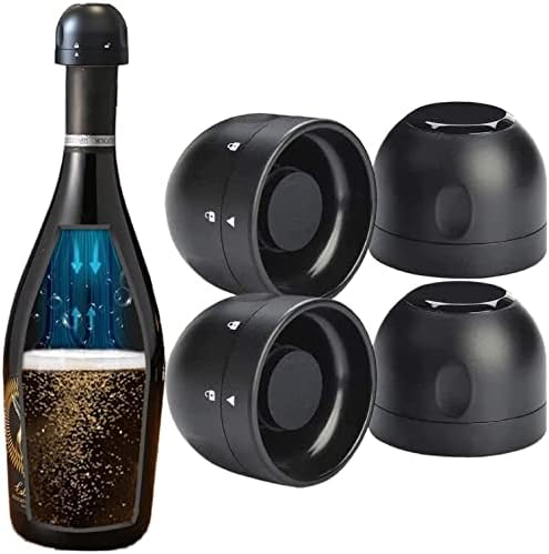4 парчиња Тапи Од Шишиња Шампањ ,Пластика за Повеќекратна Употреба&засилувач;Силиконски Стопери За Шишиња Со Црвено Вино За Да Го Одржат Виното Свежо