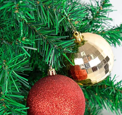 Аптофин Божиќен украс куки 120 парчиња орнаменти на Божиќни дрвја, закачалки куки метални жици куки со кутија за складирање за украсување
