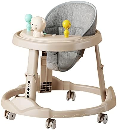 Леитф преклопувајќи Вокер со тркала што седат до-столче Вокер за 6-18 месеци бебе, прилагодлива активност Вокер, анти-ролна момче