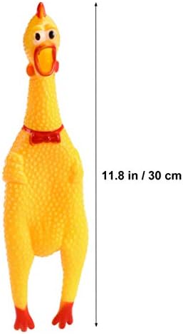 Toyvian Home Decor Decor Stickeecle врескајќи пилешко смешно, 34 x 7. 5 см гума зачудувачки стаклен подарок пилешко неискажлива забава радост