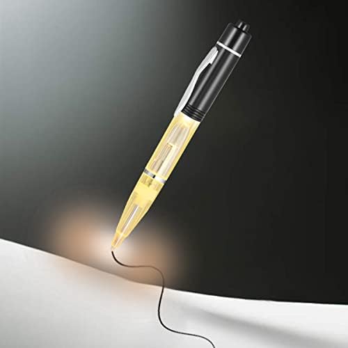 ПЕНЕА Осветли пенкало, црно LED пенкало со светлина за пишување во темни, црно мастило осветлени пенкала за дома/канцеларија/училиште-бела/топла бела светлина