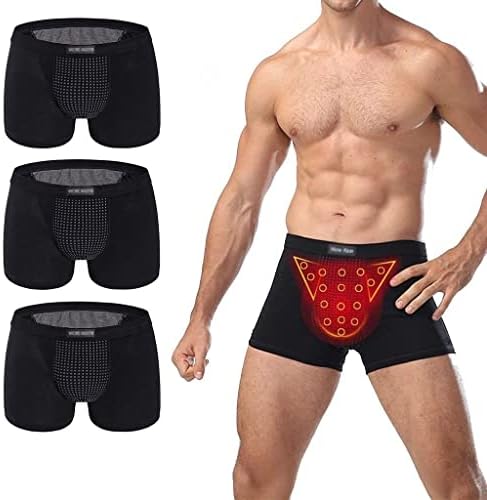 XSION Магнетна Терапија Енергична Долна Облека 3-Пакети Боксер Краток За Мажи Дише Внатрешни Панталони Подобрување На Машката Моќ