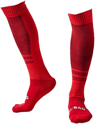 Ланши Машки Фудбалски Чорапи Компресија Долг Спорт Висок Чорап Црна Големина М САД