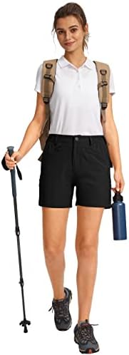 Sunенски шорцеви за голф со 4 џебови од 5 инчи Брз сув фустан за вежбање со шорцеви за пешачење за жени случајно лето