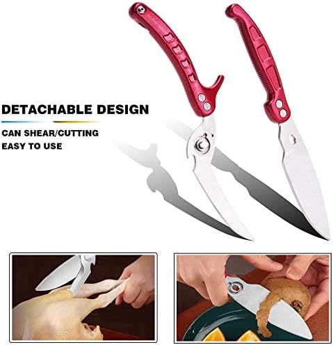 Бургундија кујнски ножици со сет за ножици за домаќинства