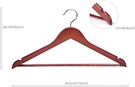 Природна насмевка дрвени костуми за закачалки 30 пакувања со цврсто дрво облеки за закачалки со лента за лизгање и кука за вртење од 360 °
