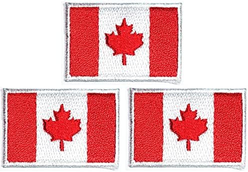 Кленплус 3 парчиња. 1. 1Х1, 6 ИНЧИ. Мини Канада Знаме Везени Лепенка Железо На Шиење На Знаме Земја Национален Амблем Закрпи ЗА САМ