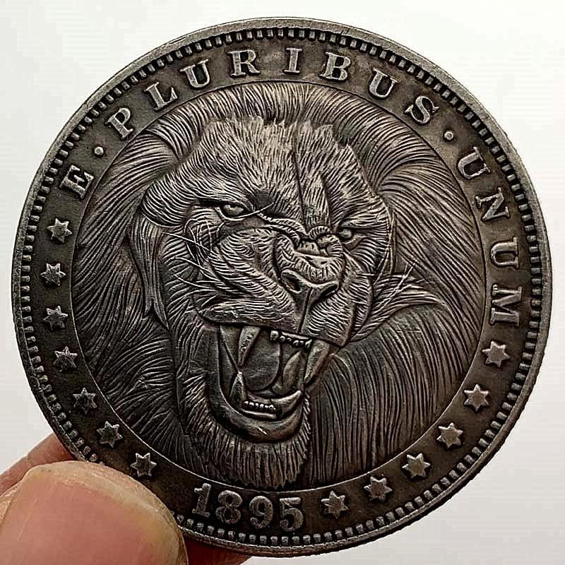 1895 скитници скитници монети лав месинг стар сребрен медал монети занаетат бакарни сребрени монети комеморативни монети