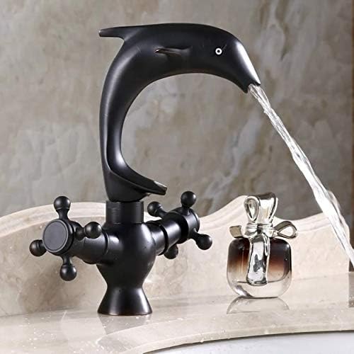 Црно масло нанесуваат бронзен антички месинг животински делфин стил кујна влажна лента бања сад мијалник тапа за вртење на миксер