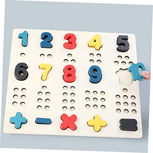 Тојвијан 1 Поставете Детски Математички Играчки Едукативни Играчки За Мали Деца Блокирајте Играчки Загатки За Мали Деца Дрвена Табла За Редење Математика Алатки З