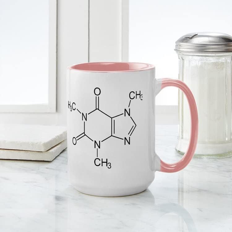 Cafepress Caffeine молекула керамичко кафе, чаша чај 15 мл