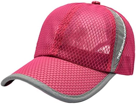 Модна унисекс мрежна тениска капаче за жени Брзо сушење мрежа Бејзбол капа за сончање Брзо суво прилагодување на капа