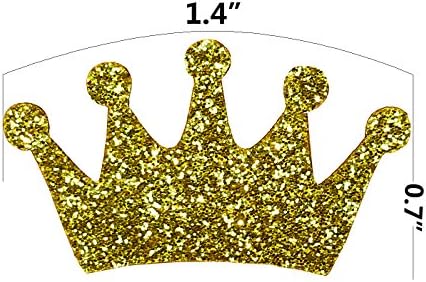 Фамоби 100 парчиња/пакување Златни Блескави Конфети На Принцот Кинг Круна За Украси За Забави За Туширање За Бебиња
