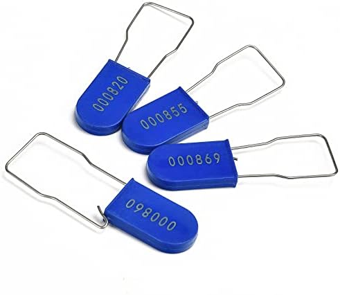 Пластични заптивки за безбедност на катанец со метална жица нумерирани пакети за ознаки против тампер