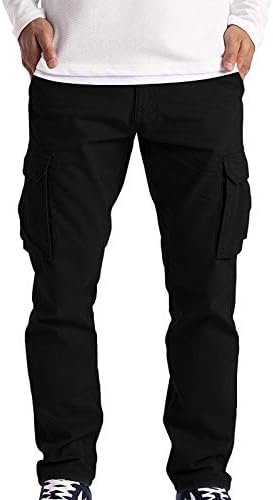 Долги Товарни Панталони За Мажи Карго Панталони Работат Носат Борбена Безбедност Товар 6 Џеб Полни Панталони Еластични Панталони За Половината