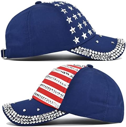 Модни бејзбол капа за мажи за мажи кои се прилагодуваат на хип-хоп, прилагодливо за дишење на спортско капаче со знаме на САД