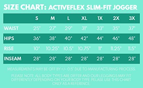 Heamgings Depot Active FactiveFlex Slim-Fit Jogger Pants со џебови Атлетски џогери за тренинг, салон, трчање