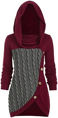 Женски џемпери пулвер крпеница асиметрични врвови џемпер џемпер со долги ракави во боја крпеница неправилни плетени врвови на врвови