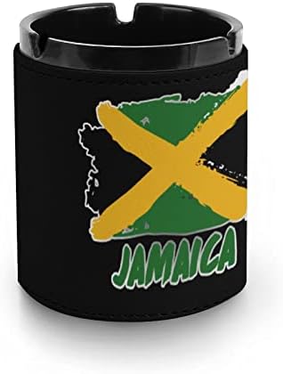 Јамајка знаме кожа цигара цигара од пепел, држач за пепел, преносна работна површина, пушејќи ја фиоката за пепел за канцеларија за внатрешен двор и дом