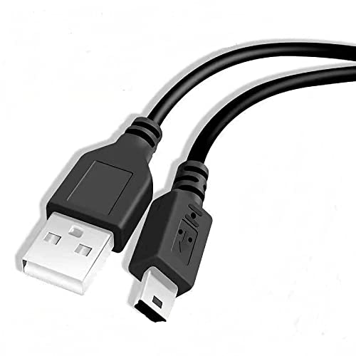USB мини кабел Mini USB 2.0 кабел со дополнителен полнач, USB Mini B кабел мини USB полнач кабел компатибилен со GPS, PDA, Dash