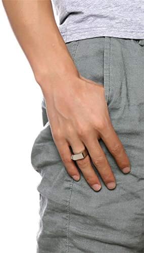 Големина 8-12 прстени за мажи стрела од не'рѓосувачки челик бенд моден свадбен накит подарок