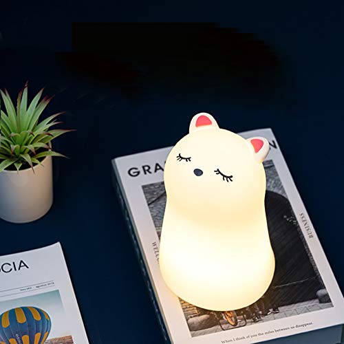 Охго силиконски маче ноќно светло, промена на бојата предводена светлина за мачки за девојчиња подарок