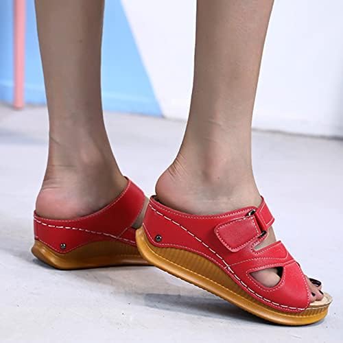 Папучи за жени во затворен затворен обичен шуплив врвен моден влечки постави пролетно клин стапало ниско и летни чевли сандали рамни сандали