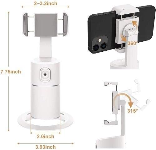 Штанд со боксер и монтирање компатибилен со Doogee S60 Lite - PivotTrack360 Selfie Stand, Pivot Stand Mount за следење на лицето за Doogee S60