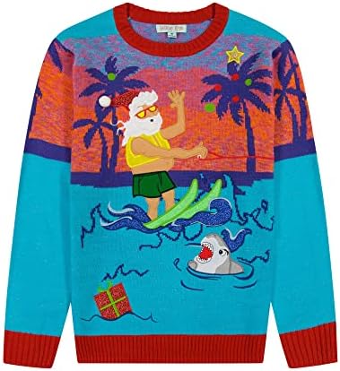 Празничен возбуда грди Божиќни џемпери за мажи жени и парови 40+ смешни дизајни