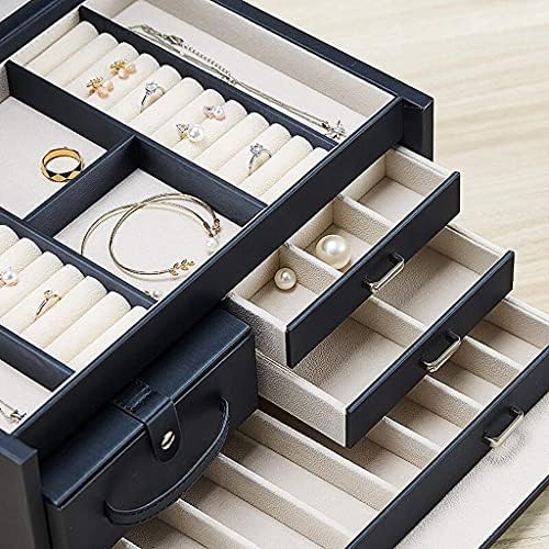Кутија За Накит Кутија За Накит Со Заклучување Кутија За Накит Со Голем Капацитет Со Фиока Со Мала Кутија За Накит За Патување Кутија За