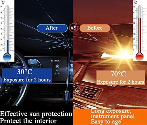 Чадор на шофершајбната на шофершајбната на автомобилот - преклопен автомобил Сонцето Сончево покривање 31 * 55 УВ блок -автомобил предниот