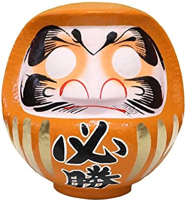 高崎 だるま (Големо спроведување/огромна фигура на победа, 18 号 56x52x58cm, портокал
