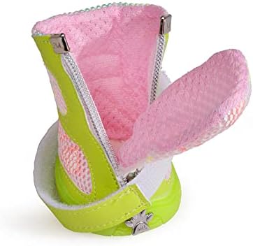Чизми за мали кучиња HDWK & HPED, летни чевли за дишење летни кучиња розови стилски пушки девојки чизми со издржлива гума што не се лизга)