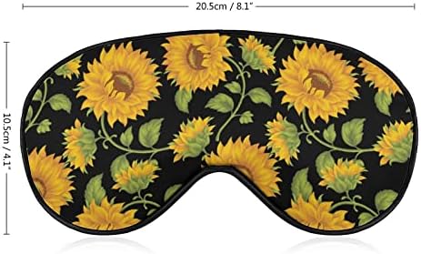 Сончогледи печатена маска за очи за очи меко слепило капаче за очи со прилагодлива лента за ноќни очила за очила за мажи за мажи жени