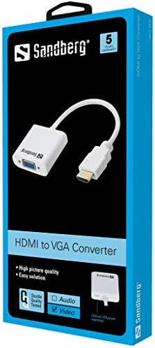 САНДБЕРГ HDMI ДО VGA Конвертор, Други