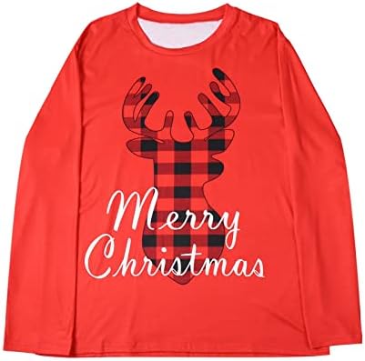 Сет на семејни пижами во Дијаго, Божиќ со долги ракави маички и панталони за одмор Смешна ноќница PJ Nightwear Set Loungewear