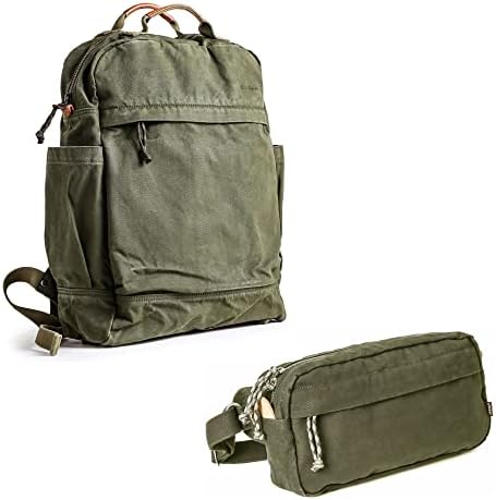 Gootium Canvas Rankpack x Crossbody Pack - Casual Vintage Style Clain Daypack Combo