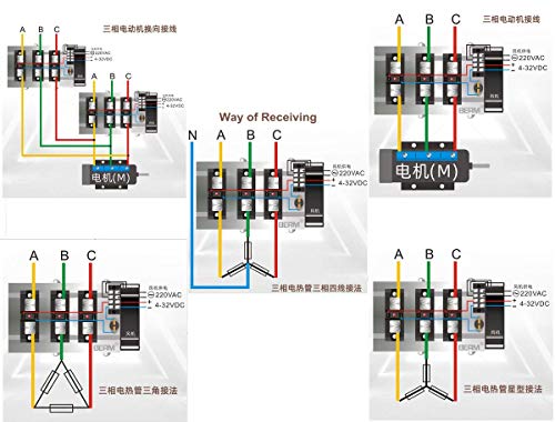 3 фаза цврста состојба реле 4-32V DC Контрола на влез 30-480V AC SSR реле со MOC3083 заштитник + Алуминиумски топлински мијалник + електричен