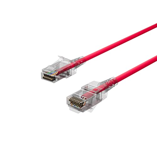 Елита Cat6 28AWG Ултра Тенок, Snagless, Тенок Подигање, Етернет Лепенка Кабли, RJ45 Заглавени, Голи Бакар, UL Наведени