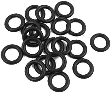 X-gree 20pcs црна 6мм x 1,8 mm отпорен на масло запечатување прстен О-форма NBR гума Громет (20 парчиња 6мм x 1,8mm Anello di tenuta Resistente